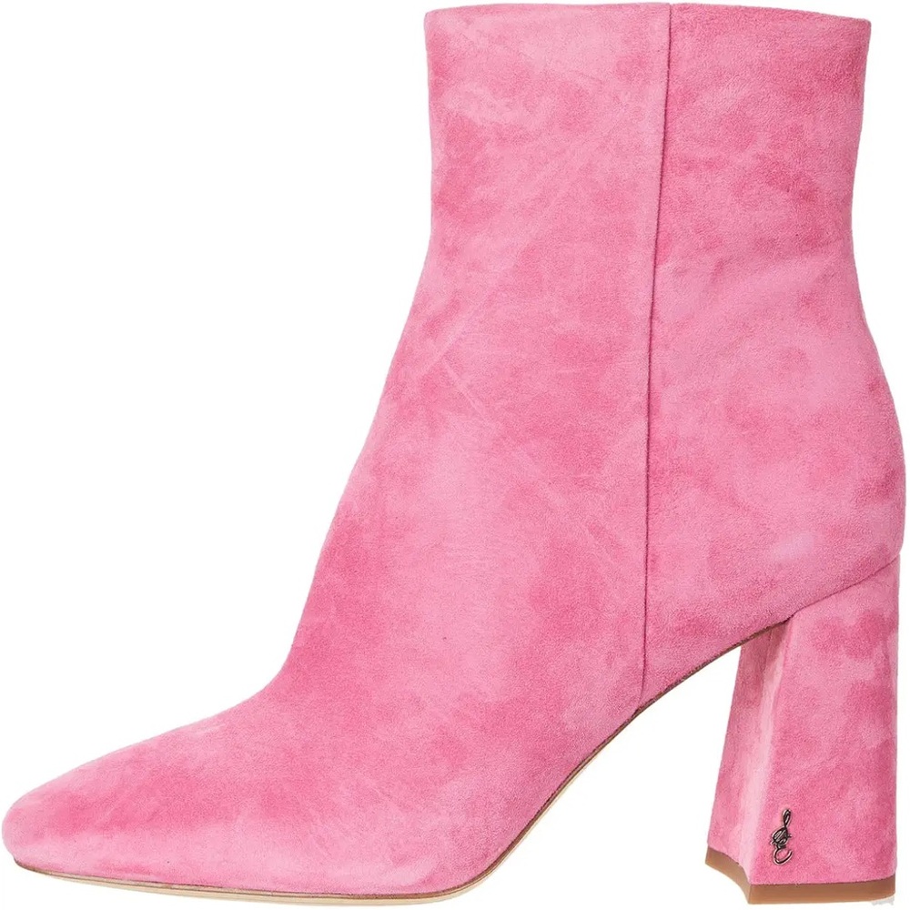 Sam Edelman Pink Codie Suede Booties - Size 8.5